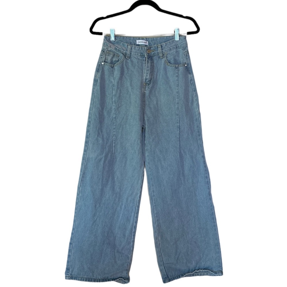 High Rise Wide Leg Jeans, Size 27